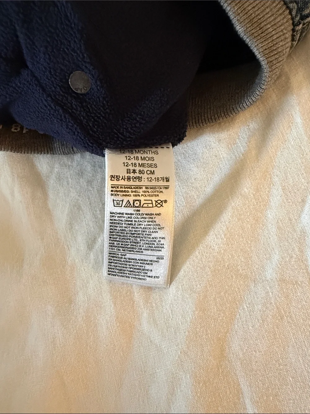 GAP Toddler Dark Blue Pull-On Jeggings with Gray Waistband